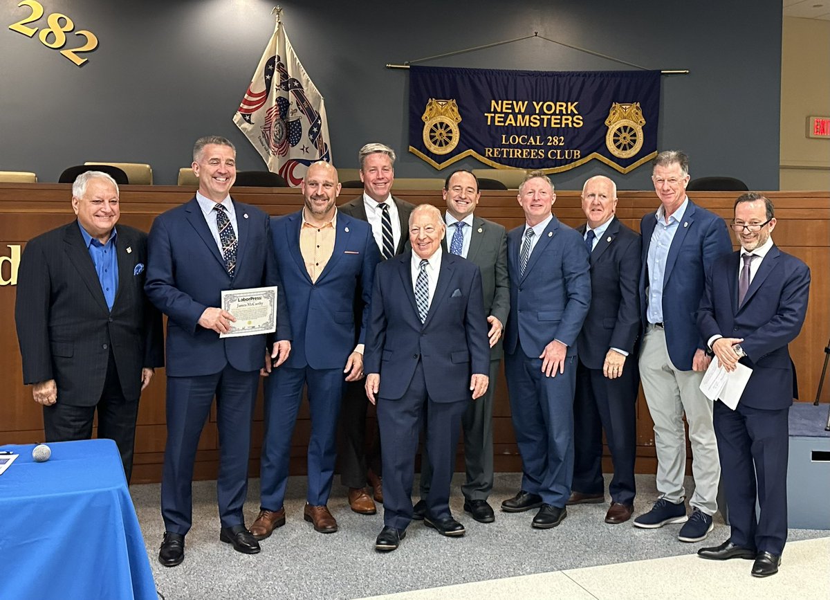 UFOA854's tweet photo. The UFOA was proud to attend the Labor Press Leadership Awards Ceremony. We wish to congratulate all the award winners especially our own James McCarthy, the President of the UFOA. These award winners were recognized for their accomplishments and hard work in advancing the cause of labor!!