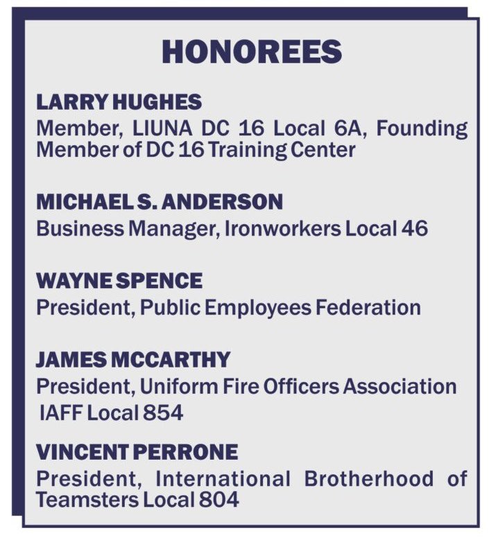 UFOA854's tweet photo. The UFOA was proud to attend the Labor Press Leadership Awards Ceremony. We wish to congratulate all the award winners especially our own James McCarthy, the President of the UFOA. These award winners were recognized for their accomplishments and hard work in advancing the cause of labor!!