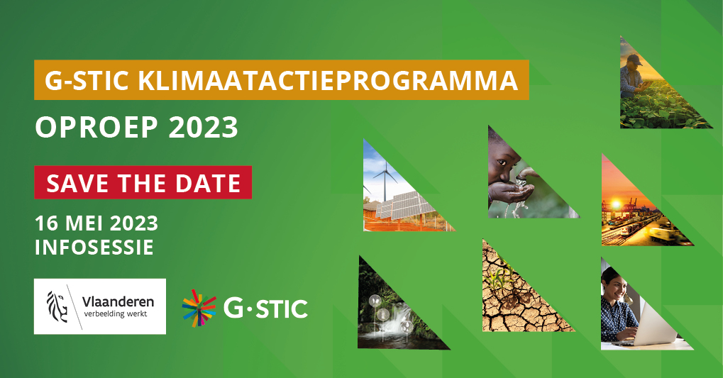 Werk jij aan #klimaatoplossingen voor ontwikkelingslanden en ben je op zoek naar financiële ondersteuning? Kom dan zeker naar de infosessie van de nieuwe projectoproep van het G-STIC Klimaatactieprogramma! 📅 16 mei, 9-13 uur | Brussel 👉 Schrijf je in: bit.ly/41tVZHA