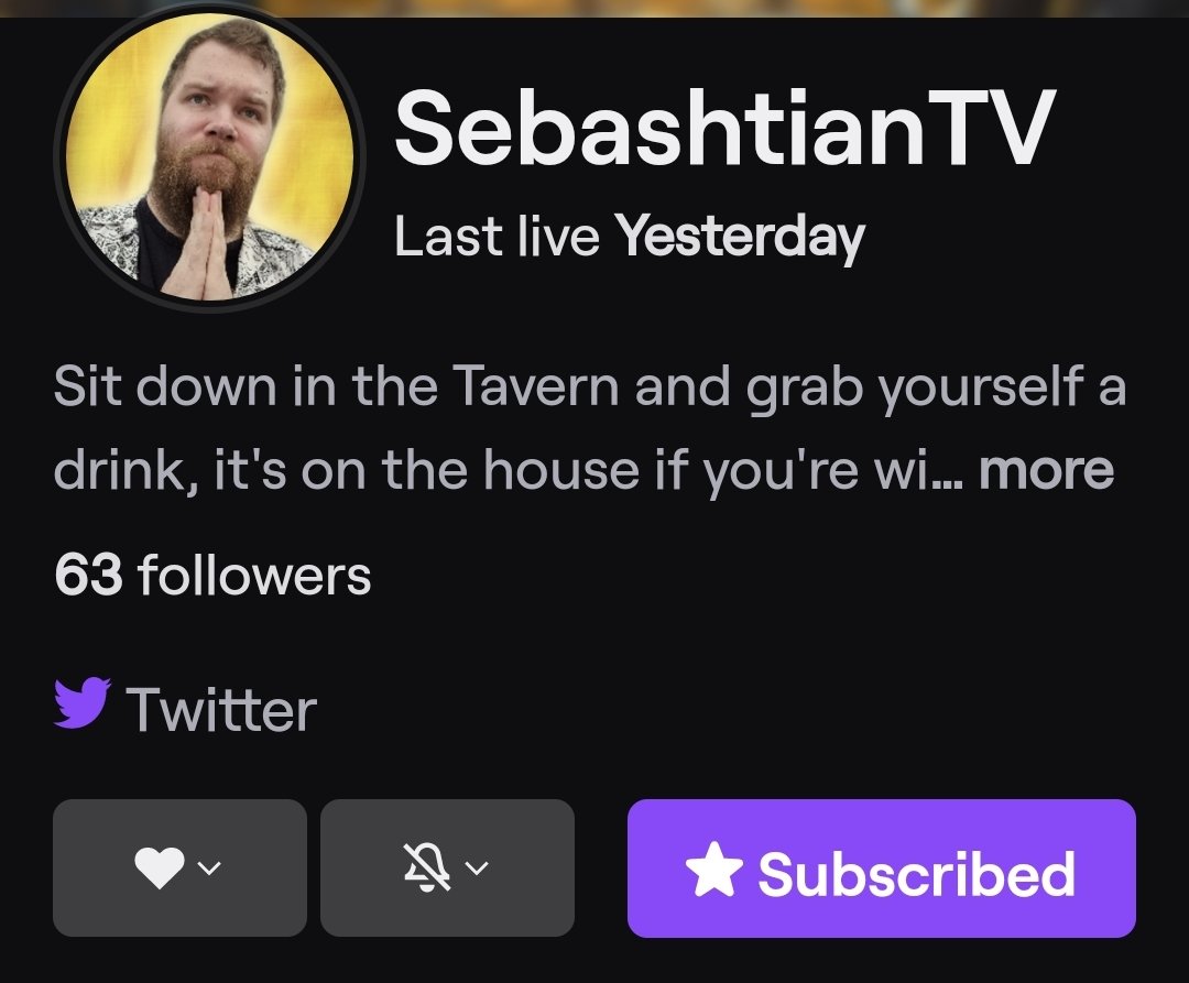 <a href="/SebashtianTV/">Sebashtian has left the building 🏳️‍🌈</a> I'm buying beans to celebrate.