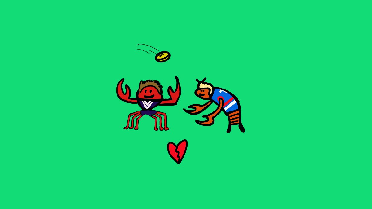 paintafl's tweet photo. The crustacean crew is no more. Unfortunately Matt Crabener is out injured but Rory Lobbster gets to rock the new gear tonight. #afl #aflpaint #freovdogs #realstrength #foreverfreo https://t.co/e4LYPtWuWG