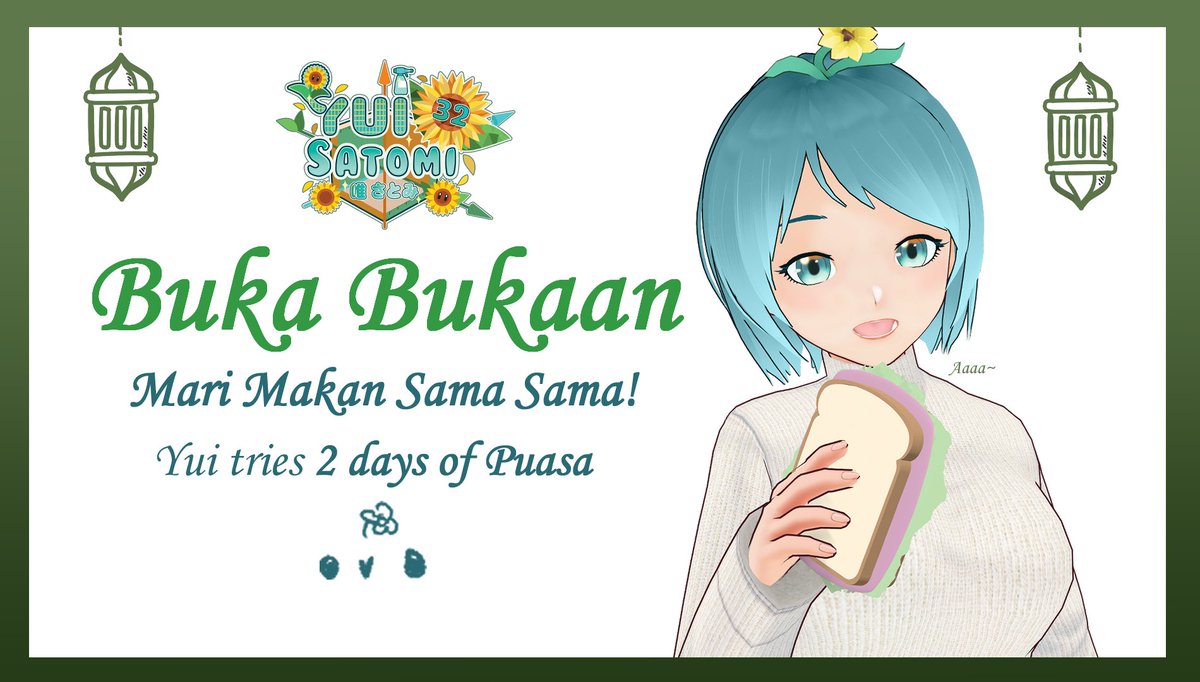 I won't tell that I thought today will be Raya already wwww 😅Thought about not continuing the fast whole day but hey last hour to go! 
Lets open fast together~
Portal: youtube.com/live/zb5r3S3F0…
#yuiisprettyflower #VtubersUprising #puasa #Raya2023 #RayaAidilfitri2023