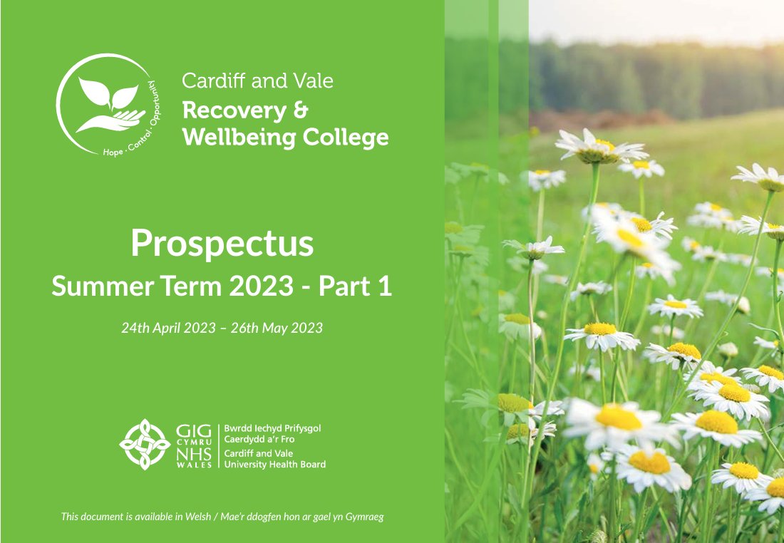 mindinthevale's tweet photo. The @CAV_RWC summer term starts next week with lots of FREE #mentalhealth &amp; #wellbeing courses. Take a look 👀at the prospectus and the courses available here:
https://t.co/umPCoZWopq https://t.co/jfvyLDaQzs
