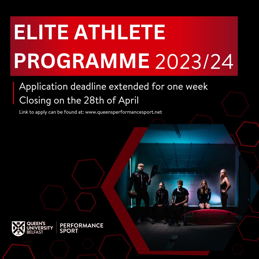 📢 For one week only we have extended the deadline for our Elite Athlete Programme Applications! FINAL CLOSING DATE: 28th April Link to apply ➡️ forms.office.com/e/4RRH14sBtk