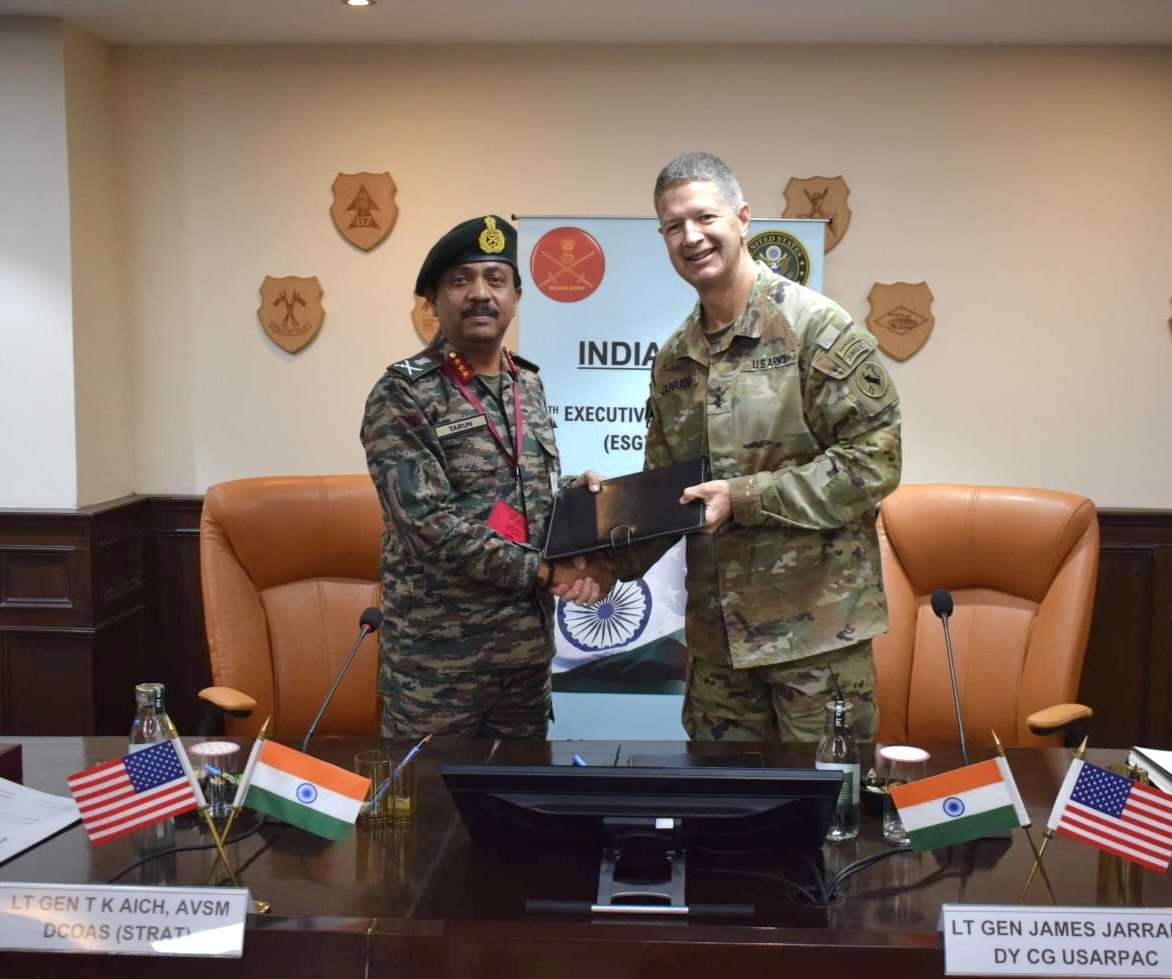 adgpi's tweet image. 26th India - USA Executive Steering Group Meeting concluded at #Delhi. A wide range of exchanges were carried out during the meeting, including updates on security situation in the region and enhancement of scope in the joint exercises between the two Armies.

#IndiaUSFriendship
