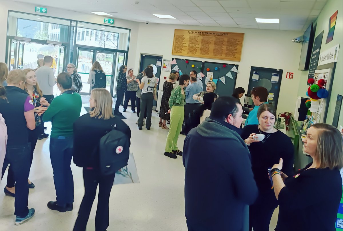 UCDVetAthSWAN's tweet photo. Thank you to students and colleagues from across @UCD_CHAS, @ucdvetmed, @ucdvetsoc, @UCD_EDI &amp; the UCD LGBTQ+ committee, who came along to our #Pride event yesterday. Following an address by @DohertyVetDean we were privileged to witness moving speeches from student and staff reps https://t.co/wUdwmCFx96