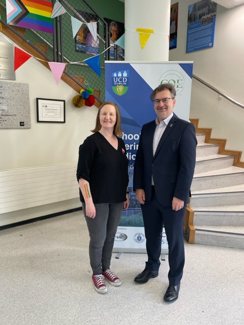 UCDVetAthSWAN's tweet photo. Thank you to students and colleagues from across @UCD_CHAS, @ucdvetmed, @ucdvetsoc, @UCD_EDI &amp; the UCD LGBTQ+ committee, who came along to our #Pride event yesterday. Following an address by @DohertyVetDean we were privileged to witness moving speeches from student and staff reps https://t.co/wUdwmCFx96