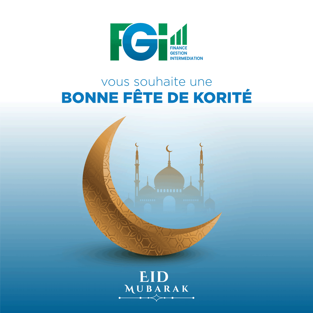 BourseFgi's tweet photo. Eïd Mubarak à toute la communauté musulmane.
Puisse Allah vous fortifier, agréer votre jeûne, exaucer vos prières.
 #finance #gestion #intermediation #fgi #fgibourse #bourse #fondscommunsdeplacement #fcp #kebetu #investissement #titres #marche #conseil #ingenieriefinanciere https://t.co/4qwAxR1UQ8