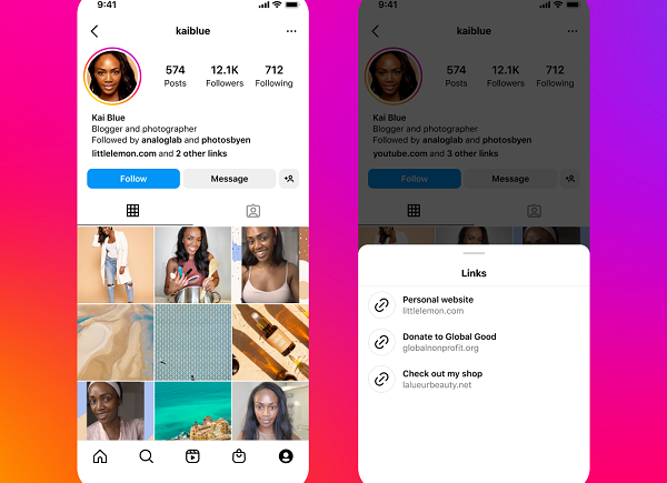 BunchOfSocial's tweet photo. Instagram Adds the Capacity to Display Up to 5 Links in Your Profile Bio https://t.co/hfJgxtWozN https://t.co/34add4xa99