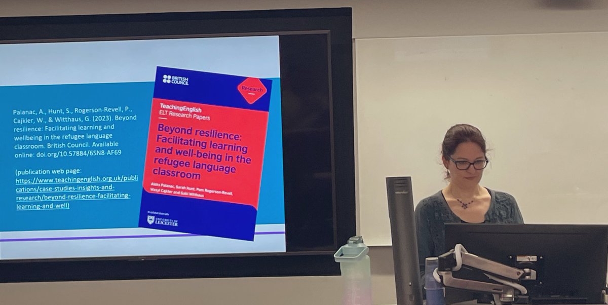 EapForSJ's tweet photo. @AleksPalanac @RefugEAP #RefugEAP #eap4sj reports on ‘Beyond Resilience: Facilitating Learning and Well-Being in the Refugee Language Classroom’ study @BritishCouncil https://t.co/zjNTpkXELD