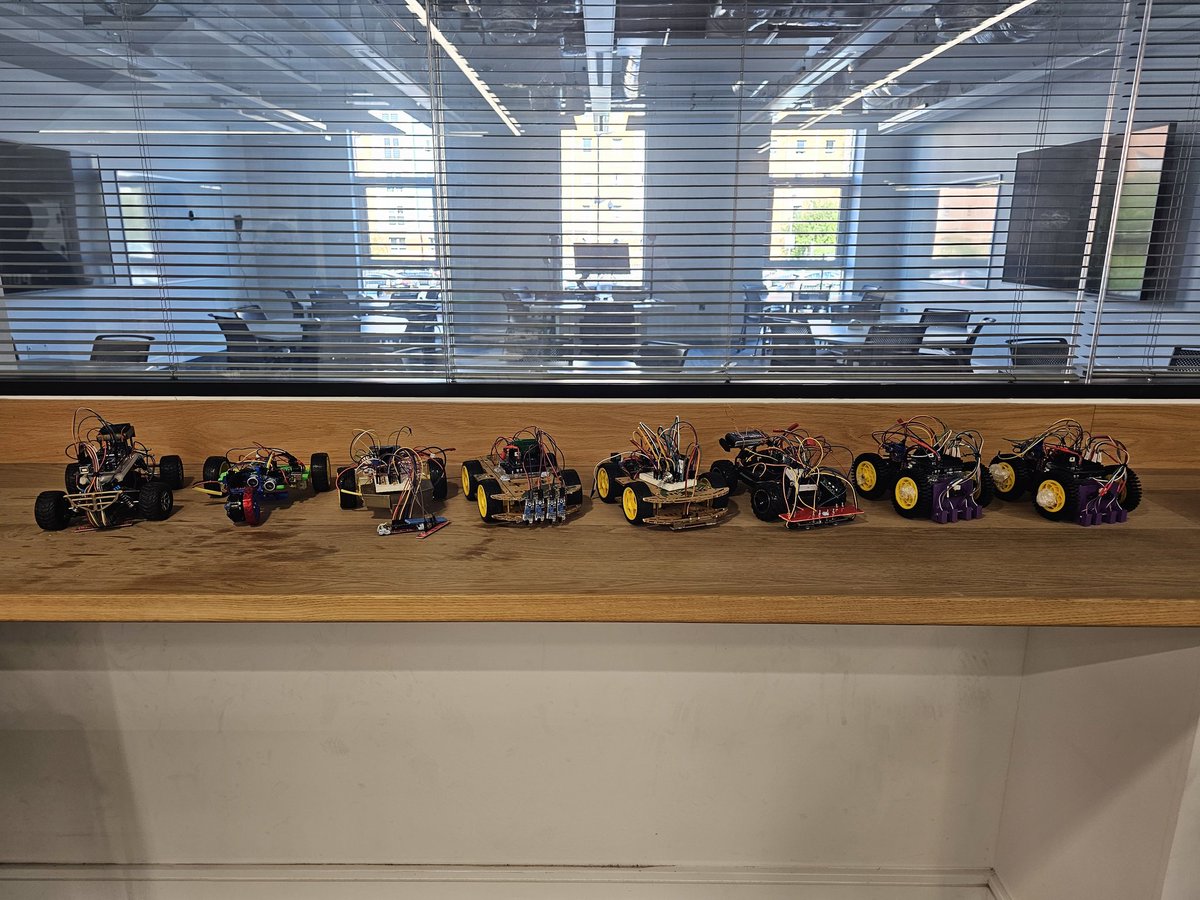 production_lead's tweet photo. Great to see the students engaging and building robots to compete in the Coventry University Robot Races. Some interesting designs. https://t.co/GVU5A1YtNl