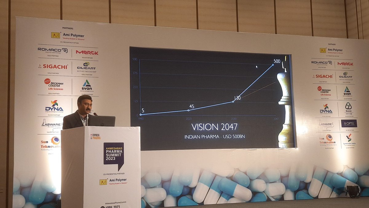 Dr Viranchi Shah, President- IDMA speaks on strategies for India Pharma Inc to move towards value leadership at #AhmedabadPharmaSummit 2023, organised by <a href="/ExpPharma/">ExpPharma</a>