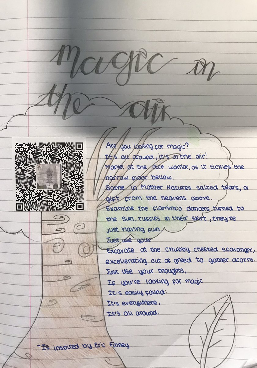StPaulsBolton's tweet photo. Year 5 have written some fantastic poems, inspired by the poem ‘Finding Magic’ by Eric Finney - here a just a few examples we wanted to share. #poetry @TheLCUK https://t.co/Y7g3r5uDeD