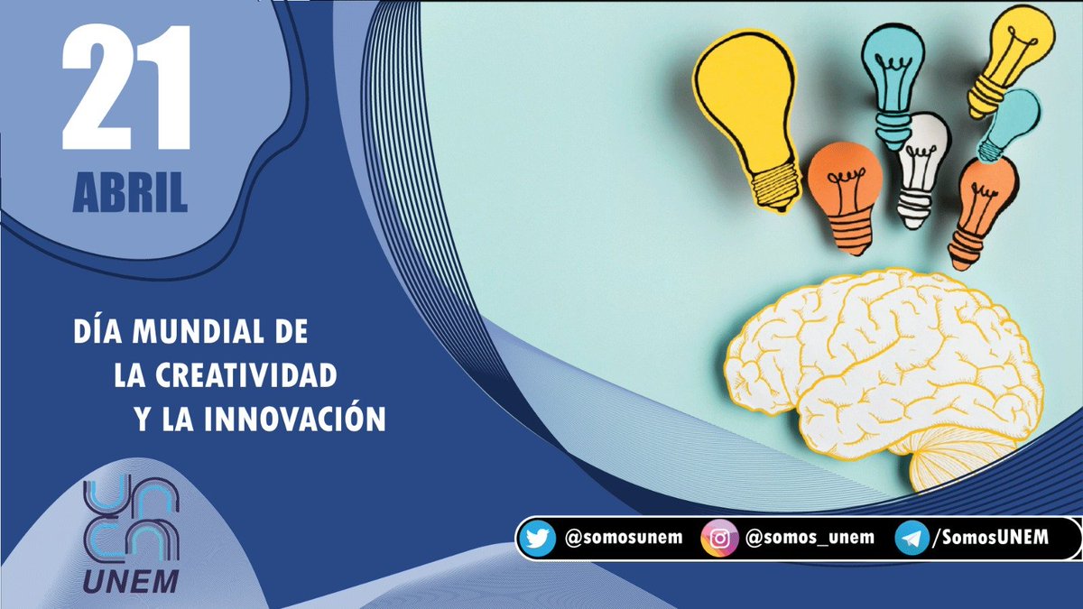 #Efeméride 🗓️|| Hoy celebramos el Día Mundial de la Creatividad y la Innovación, con el objetivo de promover el pensamiento creativo, de reconocer la importancia de la creación y aplicación de nuevas tecnologías, 
#JuegosDeportivosALBA
<a href="/NicolasMaduro/">Nicolás Maduro</a> 
<a href="/_LaAvanzadora/">Yelitze Santaella</a>
@MPPEDUCACION