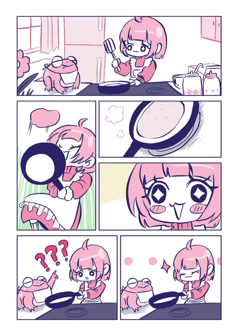 パンケーキをつくろう🥞

#イラスト 
#創作漫画 
#漫画がよめるハッシュタグ 