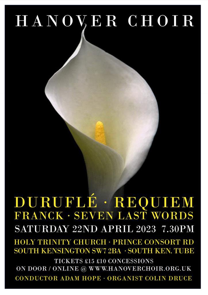 Join us for our concert tomorrow!
Featuring Duruflé's Requiem and
Franck's The Seven Last Words of
Christ, conducted by
<a href="/AdamHope_Music/">Adam Hope</a>. Things were
sounding pretty good at rehearsal
last night (if we do say so ourselves)!
Tickets on the door or at:
hanoverchoir.org.uk/events/