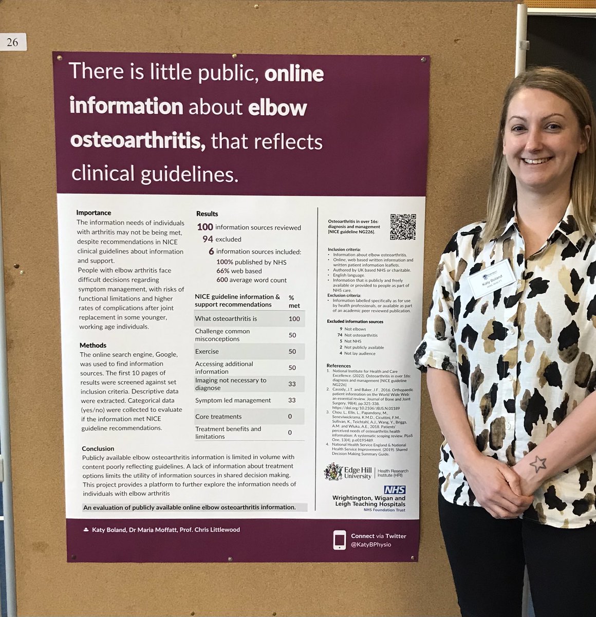 Katy Boland (@katybphysio) on Twitter photo Grateful to #PRS2023 🙏🏻 for the chance to share my poster about #information and #elbowarthritis
<a href="/ChrisLittlew00d/">Chris Littlewood</a> <a href="/mmoffatt408/">Mmoffatt408</a>
<a href="/WWLNHS/">WWL NHS</a> <a href="/EHU_FHSCM/">EHU | Faculty of Health, Social Care & Medicine</a> <a href="/uplimb/">WULU</a> <a href="/ChristinaHeato1/">Dr Christina Heaton</a> <a href="/hmhindle/">Dr Helen Hindle</a> <a href="/myelbowdoc/">Adam C Watts</a> #AHPsinresearch <a href="/PhysioResSoc/">Physiotherapy Research Society (PRS)</a> Grateful to #PRS2023 🙏🏻 for the chance to share my poster about #information and #elbowarthritis
<a href="/ChrisLittlew00d/">Chris Littlewood</a> <a href="/mmoffatt408/">Mmoffatt408</a>
<a href="/WWLNHS/">WWL NHS</a> <a href="/EHU_FHSCM/">EHU | Faculty of Health, Social Care & Medicine</a> <a href="/uplimb/">WULU</a> <a href="/ChristinaHeato1/">Dr Christina Heaton</a> <a href="/hmhindle/">Dr Helen Hindle</a> <a href="/myelbowdoc/">Adam C Watts</a> #AHPsinresearch <a href="/PhysioResSoc/">Physiotherapy Research Society (PRS)</a>