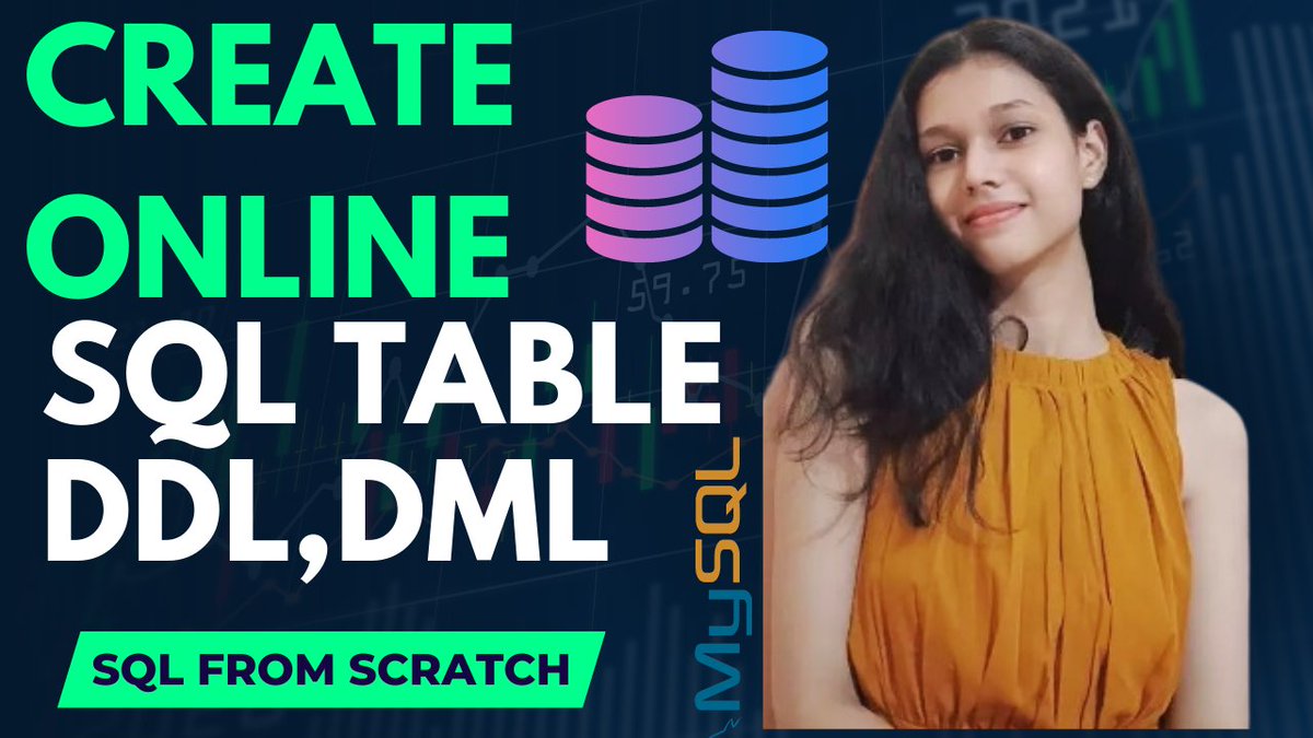 aimstrock's tweet photo. create a table in #SQL using an online Oracle editor (ide) || tutorial - 1   https://t.co/6xZZNjpt9K

 #machinelearning #artificialintelligence #coding #datascience #dataanalytics  #datascience #datascientist #practical #placement #placements #websitedesign #bts   ⁣⁣ https://t.co/dpShoe1M9O