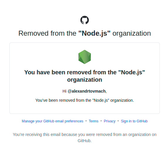 Sad but fair. In the future, when russian forces leave Ukraine, I'll dedicate time to become an active contributor again.

Now we are working for victory, join us by donating:
savelife.in.ua/en/donate-en/#…

#nodejs #opensource #standwithukraine