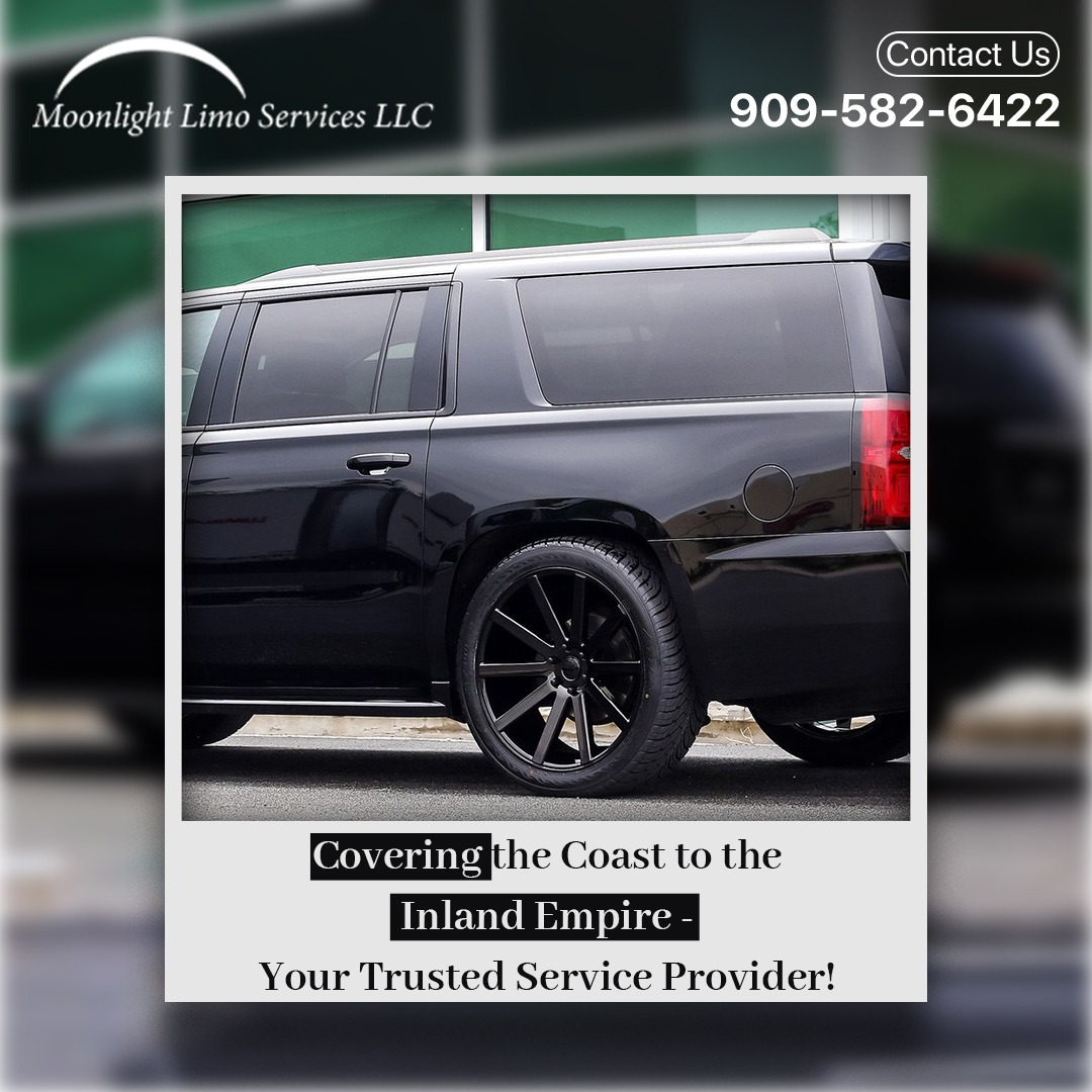 Indulge in the regal treatment with our transportation service fit for kings and queens.

Contact : 909-582-6422
Visit:-www.moonlightls.com

#CoastToInlandEmpire #TransportationServices #TrustedProvider #ReliableTransport #CoveringTheRegion #TravelWithUs #TransportationSolutions