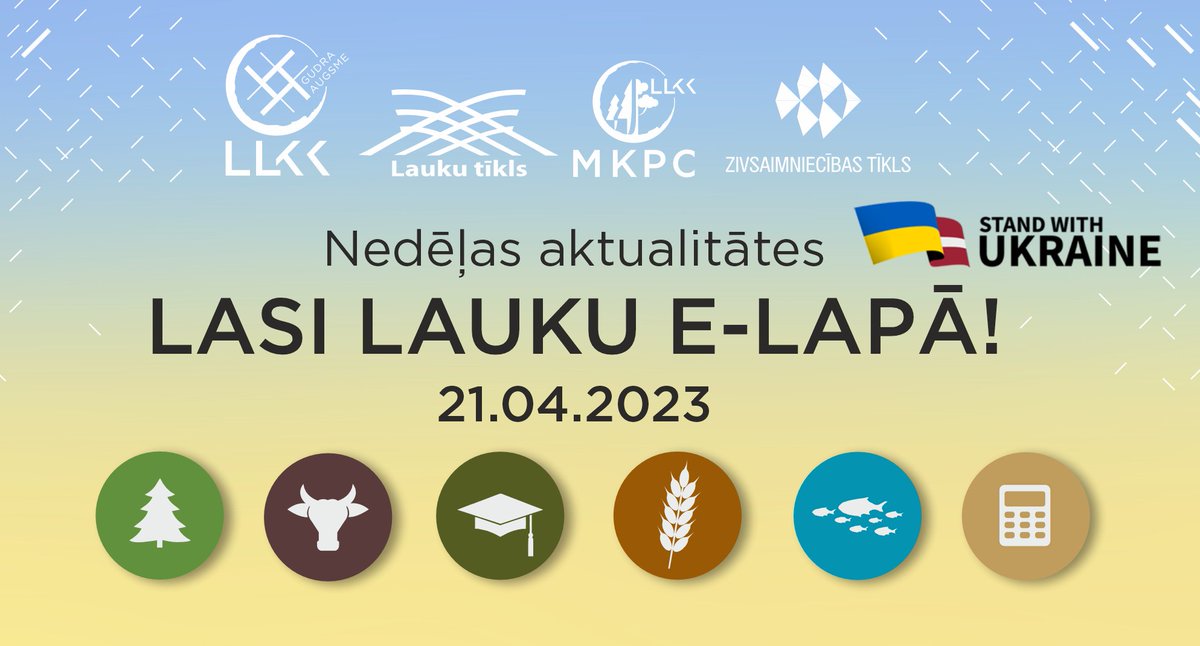 Šīs nedēļas aktualitātes lasi Lauku E-Lapā 👉 saite.lv/csT