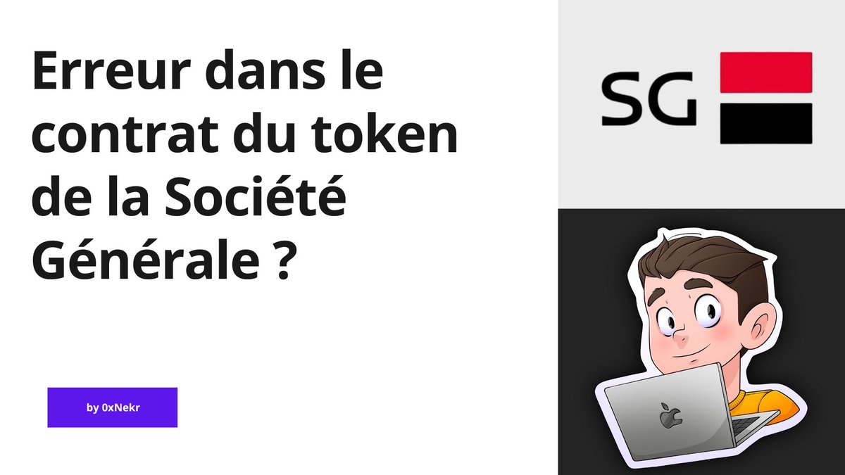 0xNekr's tweet photo. Une erreur dans le contrat du $EURCV,  le Stable Coin Euros de la Société Général ?

Comment l'approbation de token est renvoyée vers la mauvaise personne en cas de rejet de la transaction.

Un thread rapide pour comprendre comment c'est possible.

🧵 🔽 https://t.co/MS3Z7rCAVV