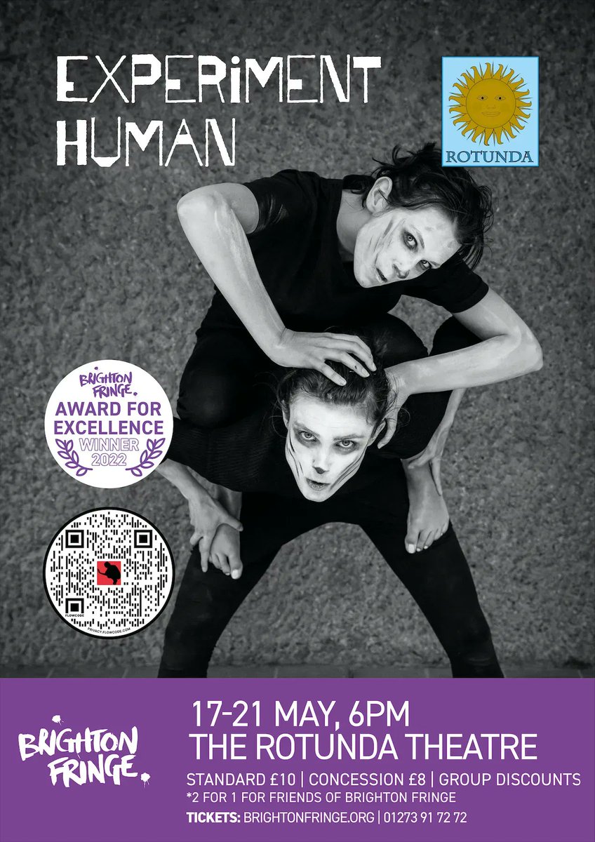 HookyProductio1's tweet photo. 📣 COMPETITION ANNOUNCEMENT 📣 

WIN x2 tickets to our award-winning show #ExperimentHuman 🙊

To enter:

🐒 SHARE our poster on Insta or Twitter
🐒 TAG the lucky human you want to bring along
🐒 FOLLOW us

Winner to be announced on Sat 6 May!

#brightonfringe #competition https://t.co/MTilhbT20t