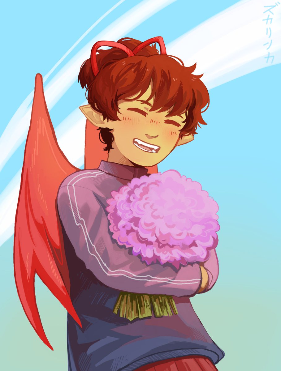 Zukarinkani's tweet photo. "I know you love purple flowers" 
#qsmpfanart #tilinfanart https://t.co/i0WX37dGvT