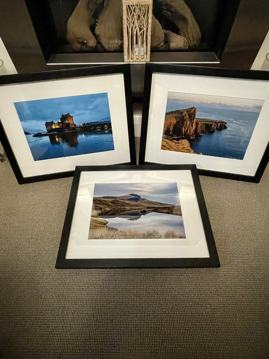 Printed and framed a few pictures I took last week from my 3 day trip to the Isle of Skye, I think sometimes we take pictures and they stay as a digital copy and never get to see the light of day #isleofskye #PictureOfTheDay