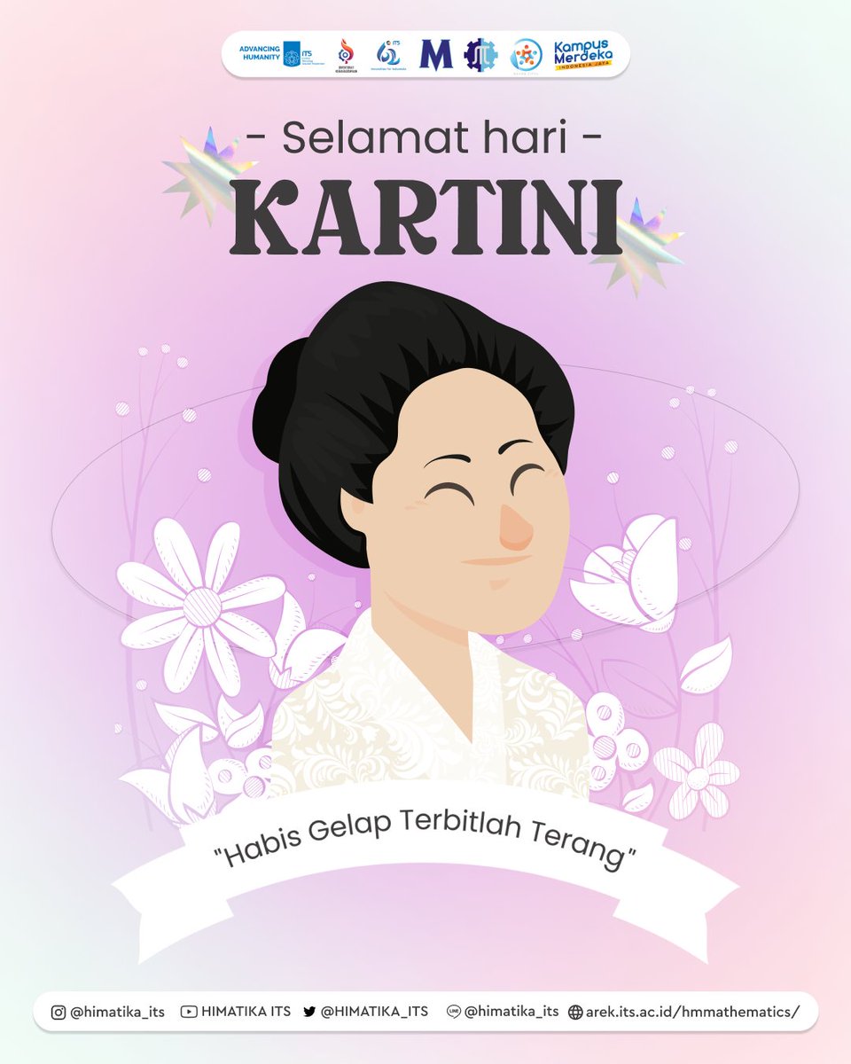 [ HARI KARTINI ]

Selamat memperingati hari Kartini, semoga pemikiran Kartini modern di zaman ini membawa perempuan menjadi lebih baik dan lebih luar biasa lagi✨

#KARTINI2023
#MEDFO2023
#RUANGCIPTA
#HIMATIKAITS
#ITSSURABAYA