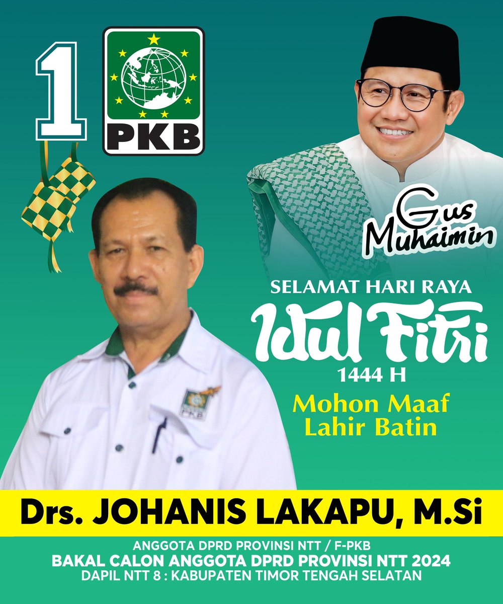 fpkbntt's tweet photo. Selamat Hari Raya Idul Fitri 
1 Syawal 1444 Hijriah. 

Mohon Maaf Lahir Batin

Semangat Menuju Kemenangan 2024. 🙏🙏🙏 https://t.co/oBerpwqVwM