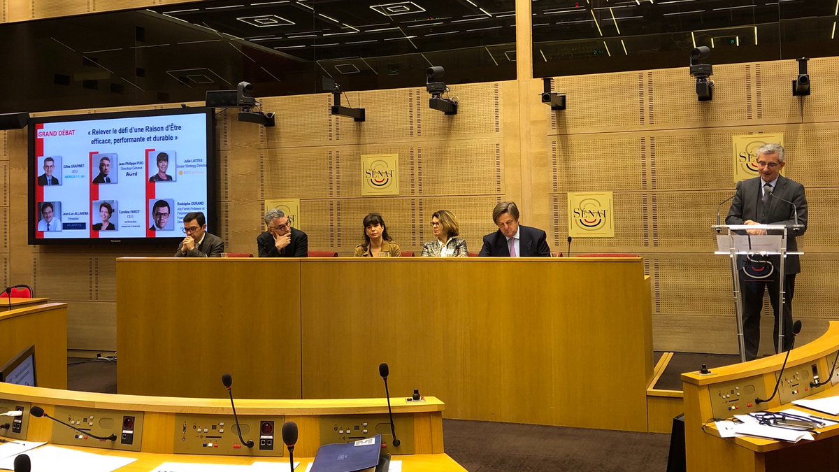 HECParisSnO's tweet photo. "Relever le défi d’une Raison d’Être performante et durable" Grand Forum de la #Raisondêtre par #TheWhyProject au #Senat, Palais du Luxembourg, présidé par Pdt du CA @Veolia_FR #AntoineFrérot avec notamment @rudyOrg #HECprof @GillesGrapinet, @CarolineParot @JulieRotat https://t.co/uCrYExJiwo