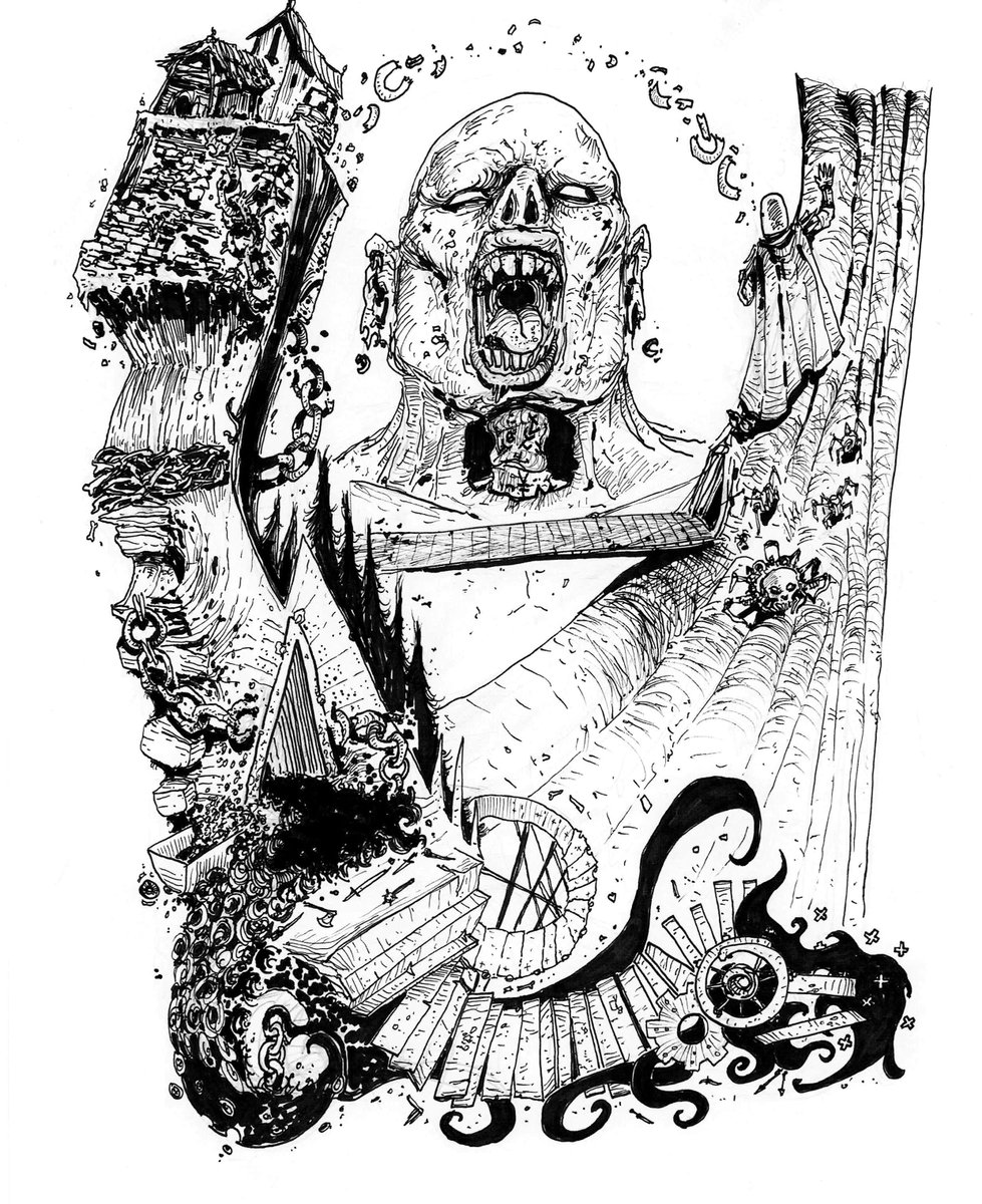 Ojito a la ilustración  de portada  que ha preparado <a href="/Anonim0smith/">Anonimo Smith</a> para la siguiente entrega del patreon,  "Salones de muerte" (la segunda parte de Pesadillas Junto a la Hoguera).

Si queréis conseguir esta loquísima aventura estáis a tiempo de apuntaros.

patreon.com/emenica