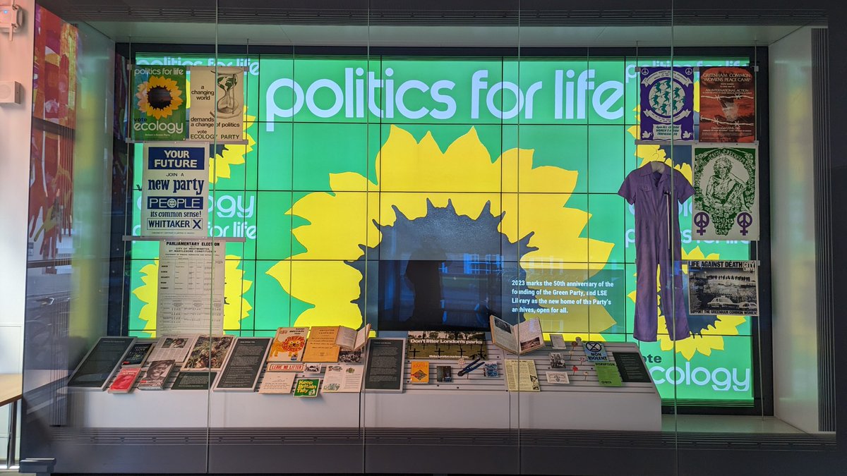 Did you know the @LSELibrary is now home to the Green Party archives?

Find out more about this and the Library's new exhibition, “Clothing this Naked Earth”: Politics and the Planet, in this Q&A with Curator Daniel Payne.

🔗 ow.ly/5yfr50NOMpR

#SustainableLSE #EarthDay