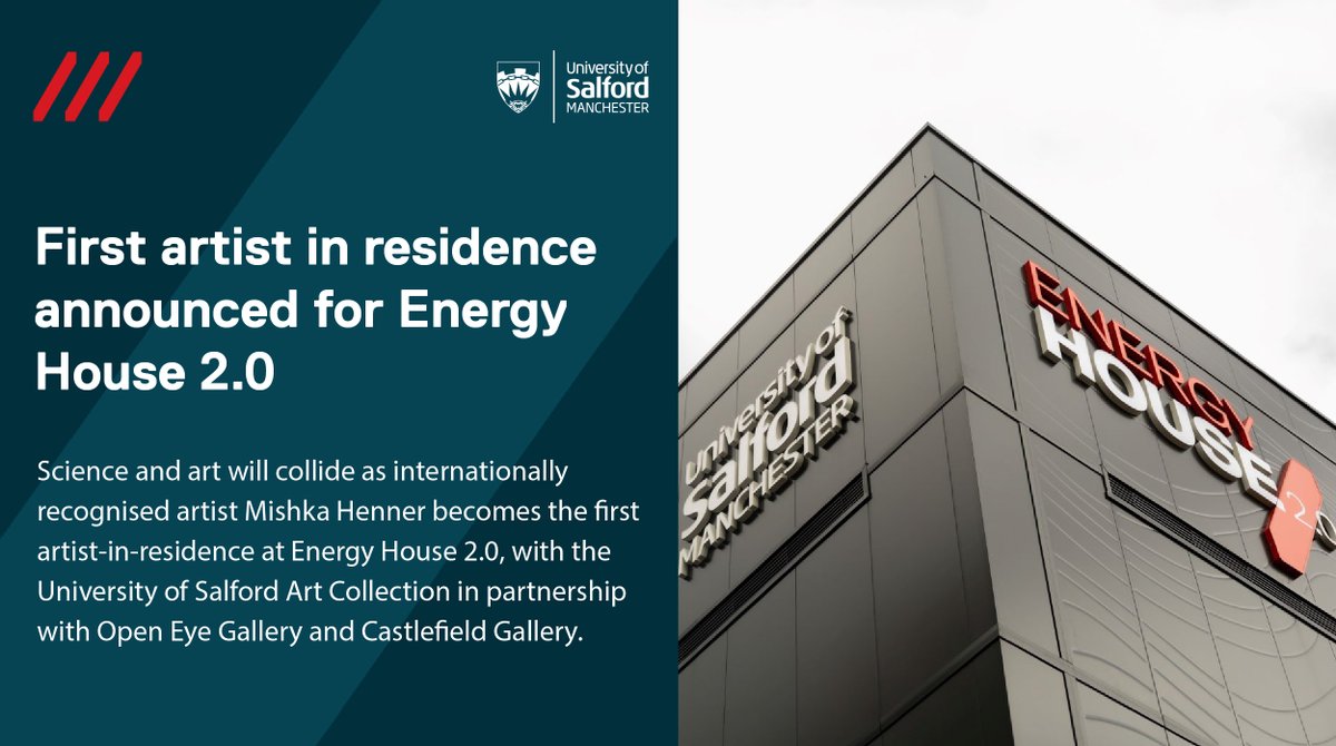 University of Salford is proud to announce its first artist-in-residence, Mishka Henner, at Energy House 2.0 💡

Read more here - salford.ac.uk/news/first-art… #SalfordUni