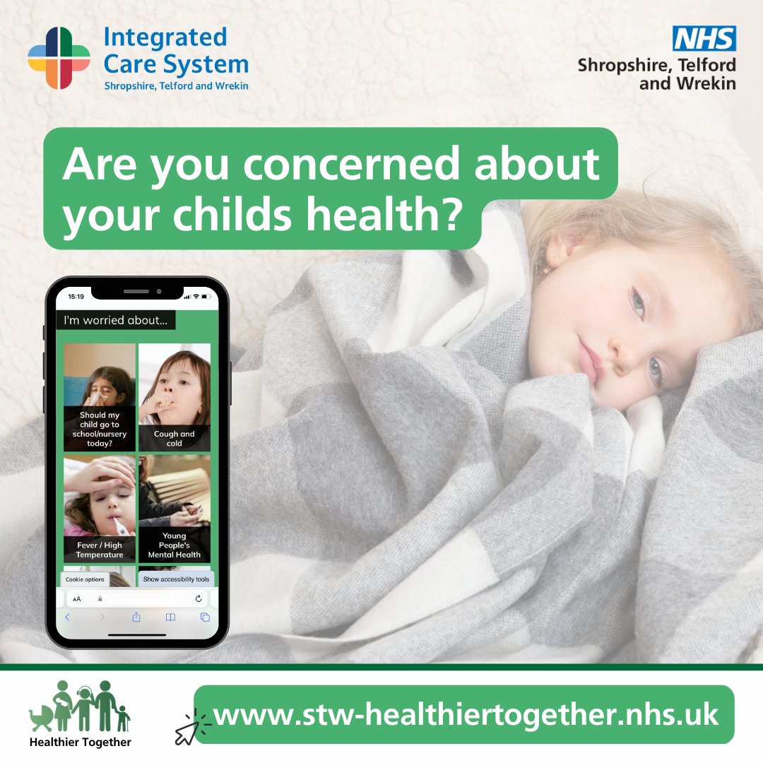 NHSSTW's tweet photo. Having an unwell child can often be stressful 🤕 Finding concise, reliable information on managing their illness is tricky at times. Visit Healthier Together today for NHS support to help manage your child’s health️ ➡️ https://t.co/bgBIaU8XFW 

#NHS #STWHealthierTogether https://t.co/bxaUh8B2kR
