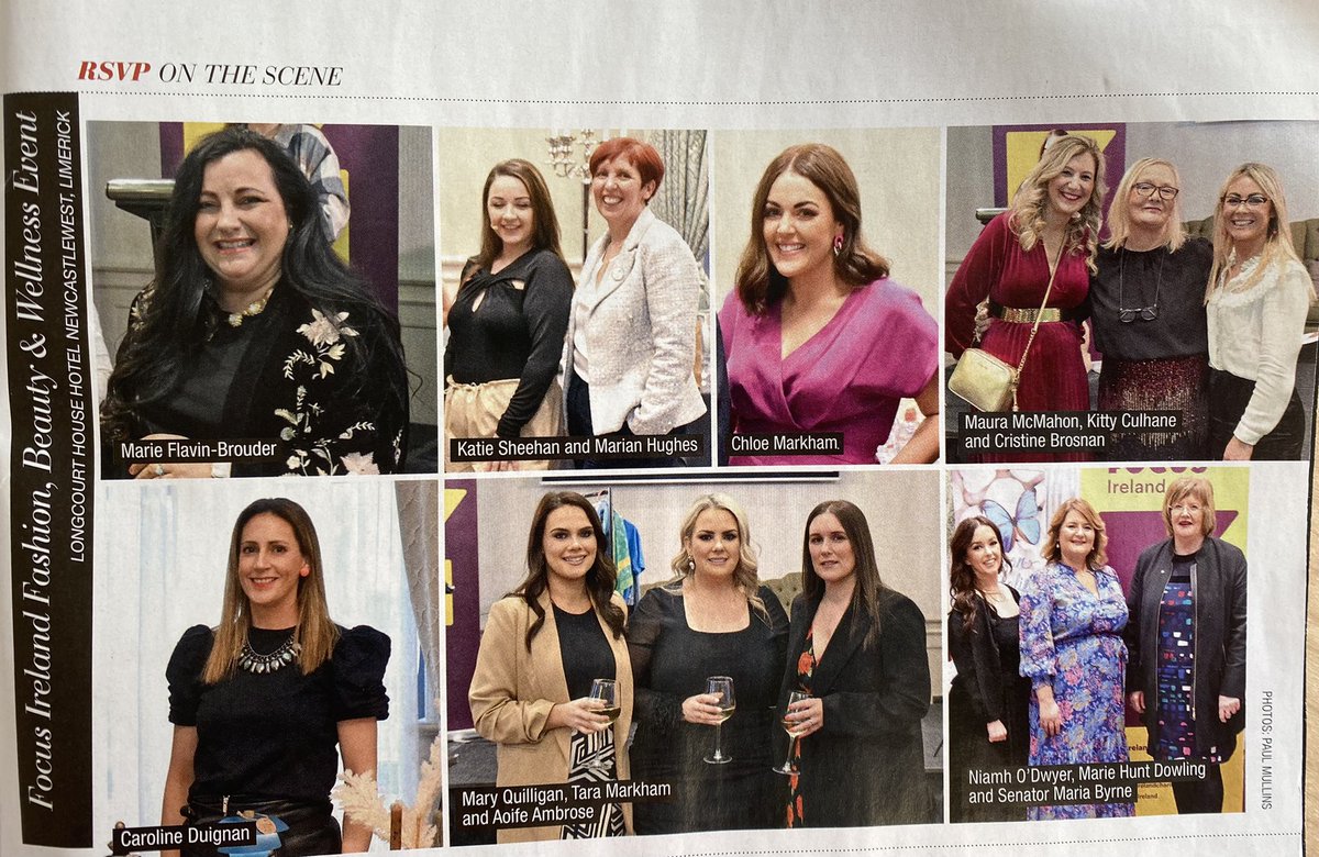 Thank you @rsvpmagazine1 for featuring @focusirelandcharity recent Fashion, Beauty & Wellbeing fundraiser in the @longcourthousehotel, Newcastlewest, Limerick. The event raised a wow total of €5,000🎉 📸@PaulMullaPhotos #rsvpmagazine #thankyou #fashion #wellbeing #fundraiser