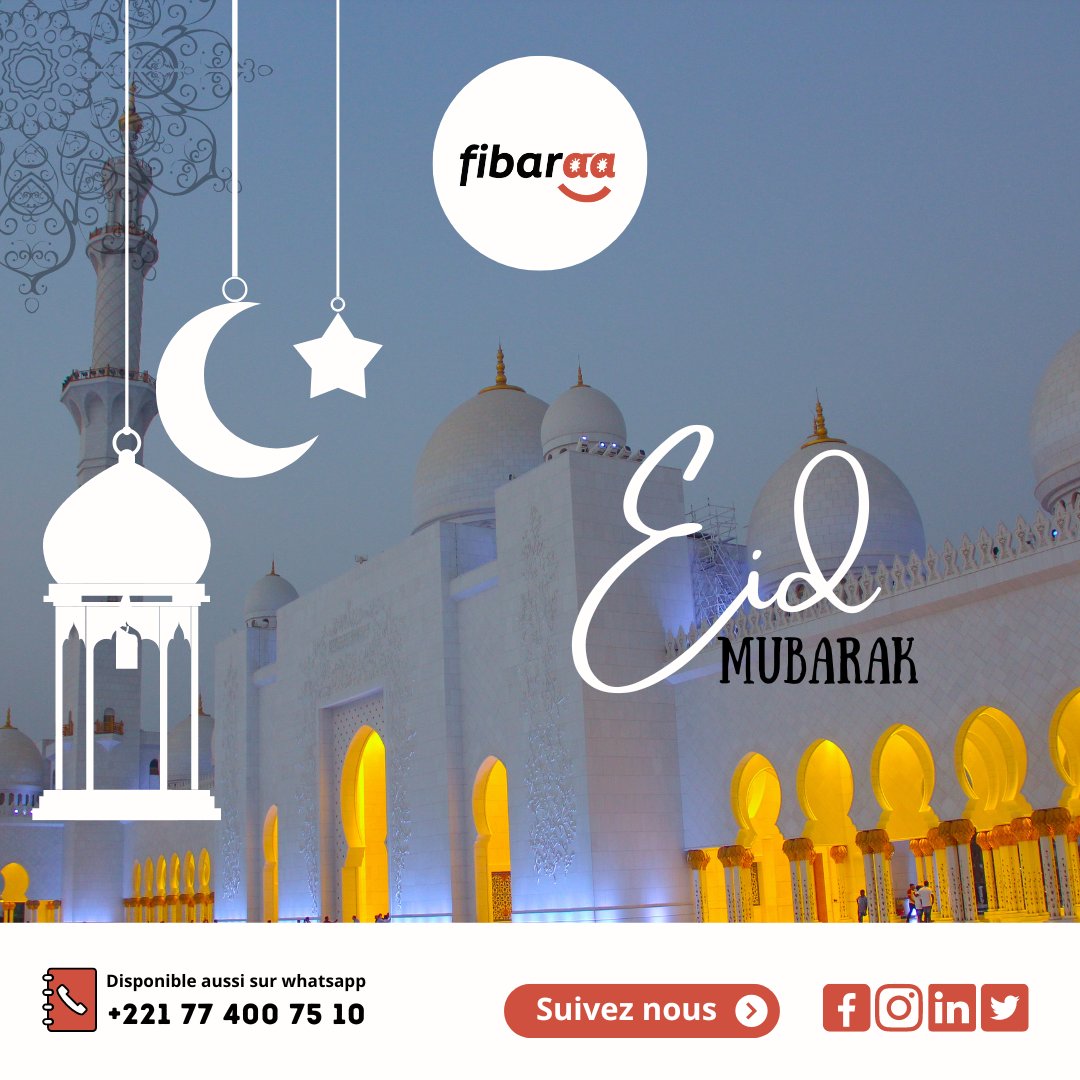Fibaraa_Senegal's tweet photo. Toute l'équipe de fibaraa vous souhaite une bonne fête de korité à tous !
#livraison #fibaraa #Rapidite #efficacite #professionnalisme https://t.co/S5xS1LGT8v