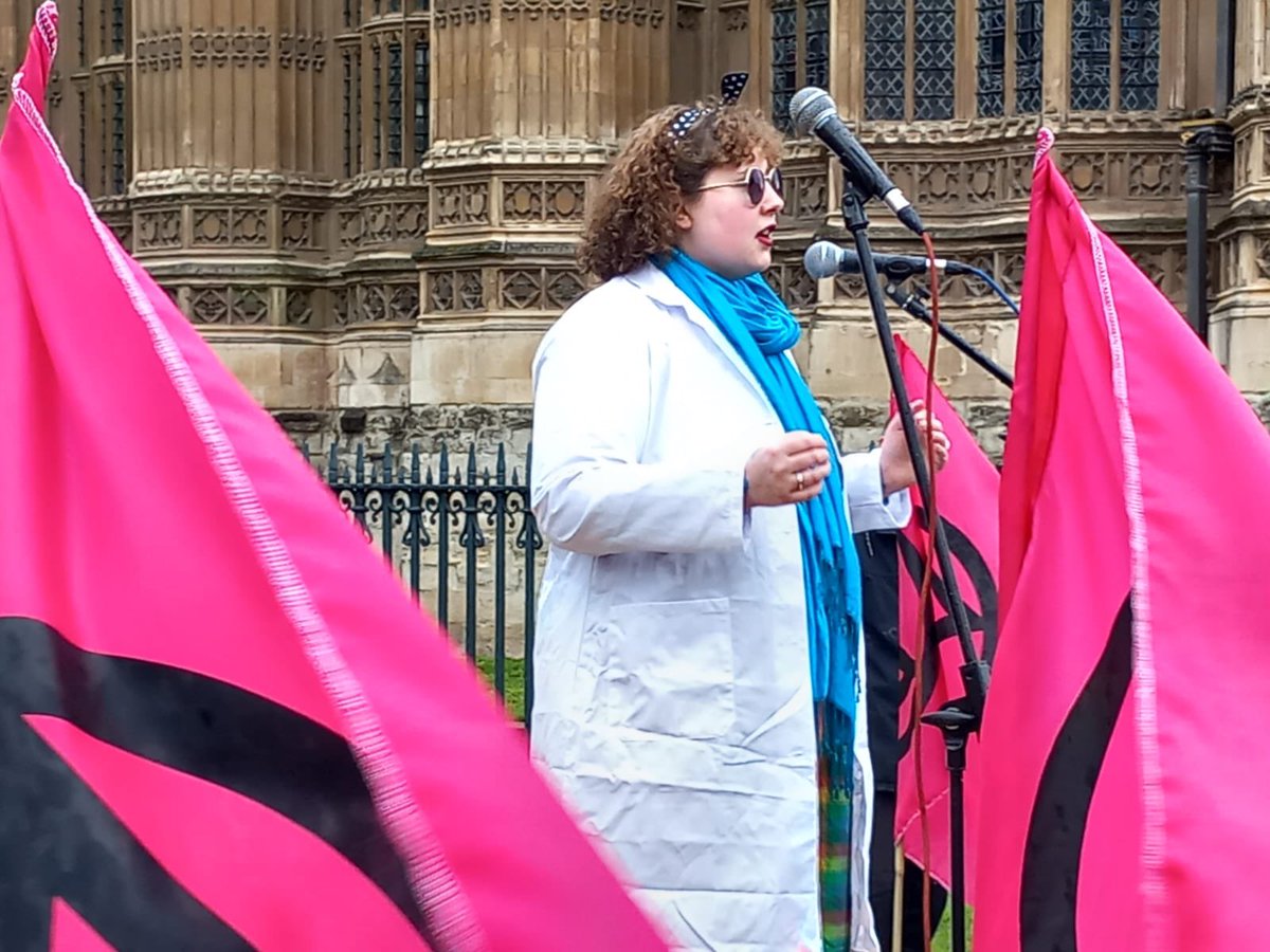 @LauraThoWal speaking about the importance of talking to friends and family about the #ClimateCrisis

Come and join the pickets outside @DEFRA and @energygovuk DESNZ or visit our hub in Old Palace Yard

#TheBigOne