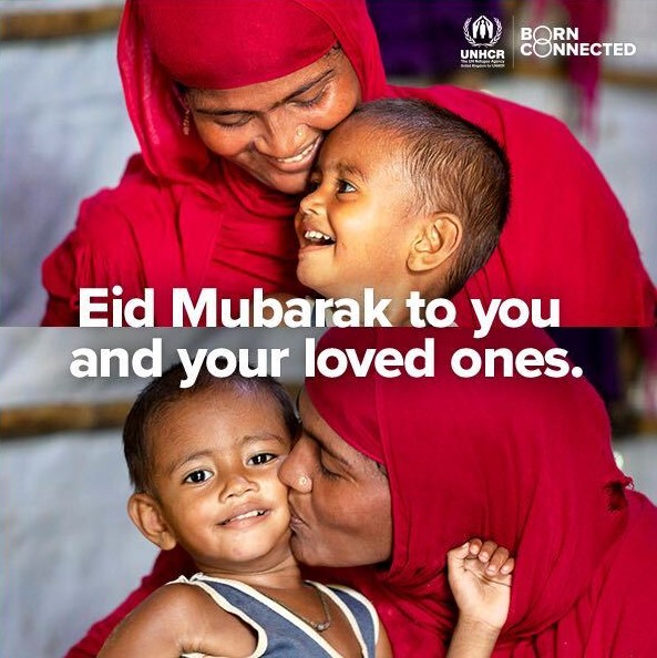 UNRefugeesUK's tweet photo. #EidMubarak to all those celebrating ✨
As Ramadan draws to a close and millions of people around the world are preparing to end a month of fasting and celebrate Eid al Fitr, UK for UNHCR wants to thank you again for standing with refugees and displaced families. #BornConnected https://t.co/lw2b0McX3f