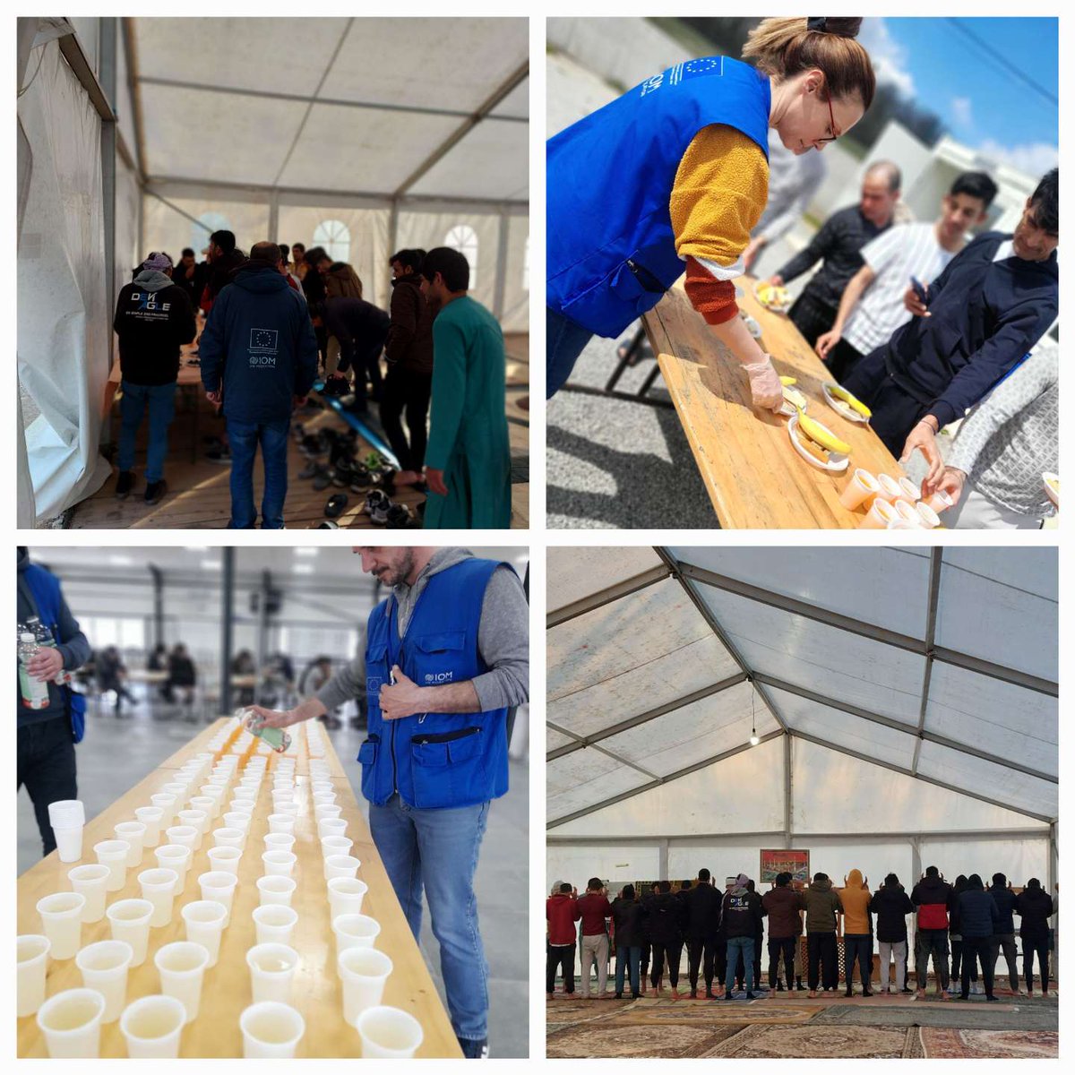 llungarotti's tweet photo. EID MUBARAK! Migrants celebrating Eid in the #receptionfacilities with all other guests! @IOMBiH and @spsgovba are making extra efforts to create a great atmosphere for every religious festivity! https://t.co/b2DRh9aX3J