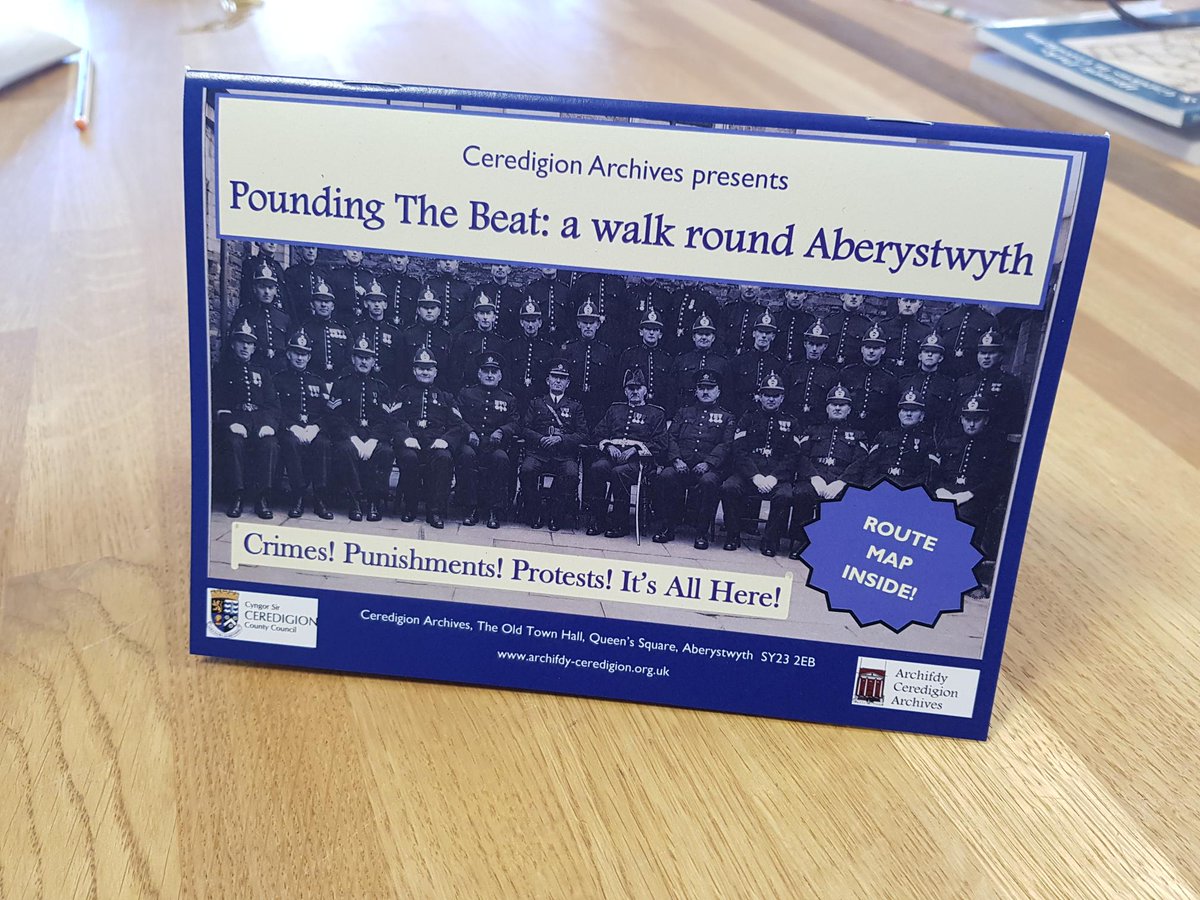 Interested in Crime, Punishment and Protest? Pick up your copy of our NEW walking tour of Aberystwyth, available from Ceredigion Archives &amp; Library at the Old Town Hall, and the Museum/TIC Terrace Road.