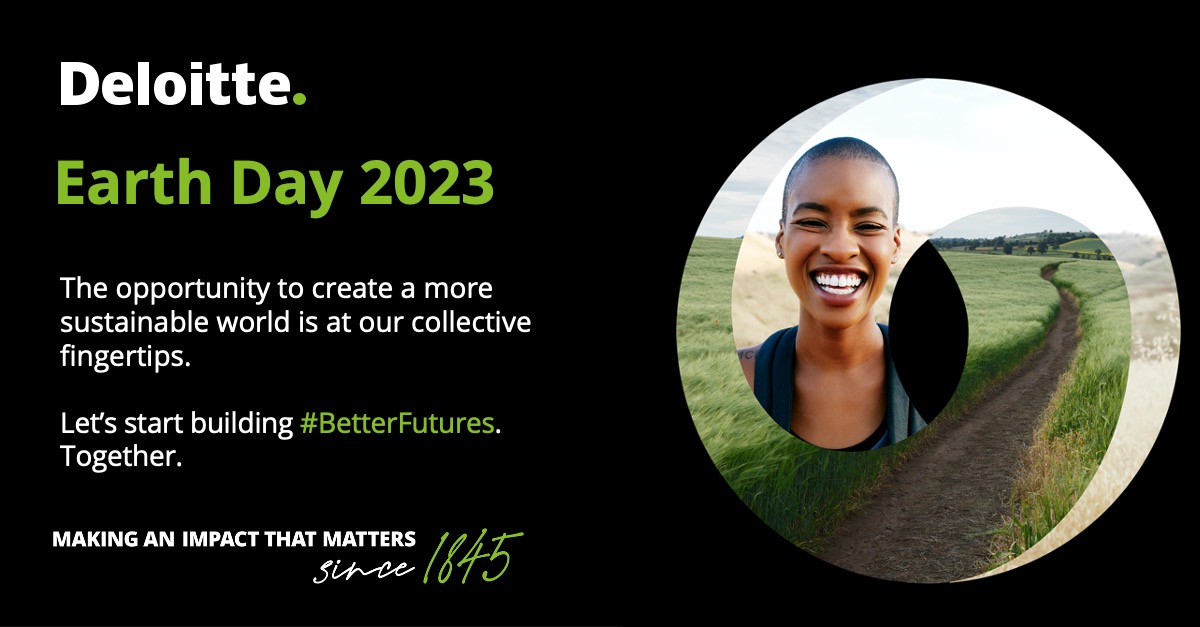 DeloitteSA's tweet photo. No matter the size of the action, every single one of our positive climate choices contributes to addressing climate impact.
#EarthDay2023 #ImpactThatMatter https://t.co/zqCtFSb2Nu