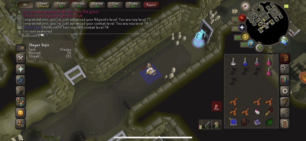 DrunkMFPlays's tweet photo. LFG!!! Finally a new slayer master!!! Fuck I’m excited about this!!! In other news hit 65 slayer tonight too… forgot to get a screenshot… Sadge… #IronMan #NotSoPurePure #2Def #OSRS #StillNeedSuppliesForStupidHerblore #SomedayIWillGetSOTEDone #GainsGettingMadeToday https://t.co/dGIndtngD4