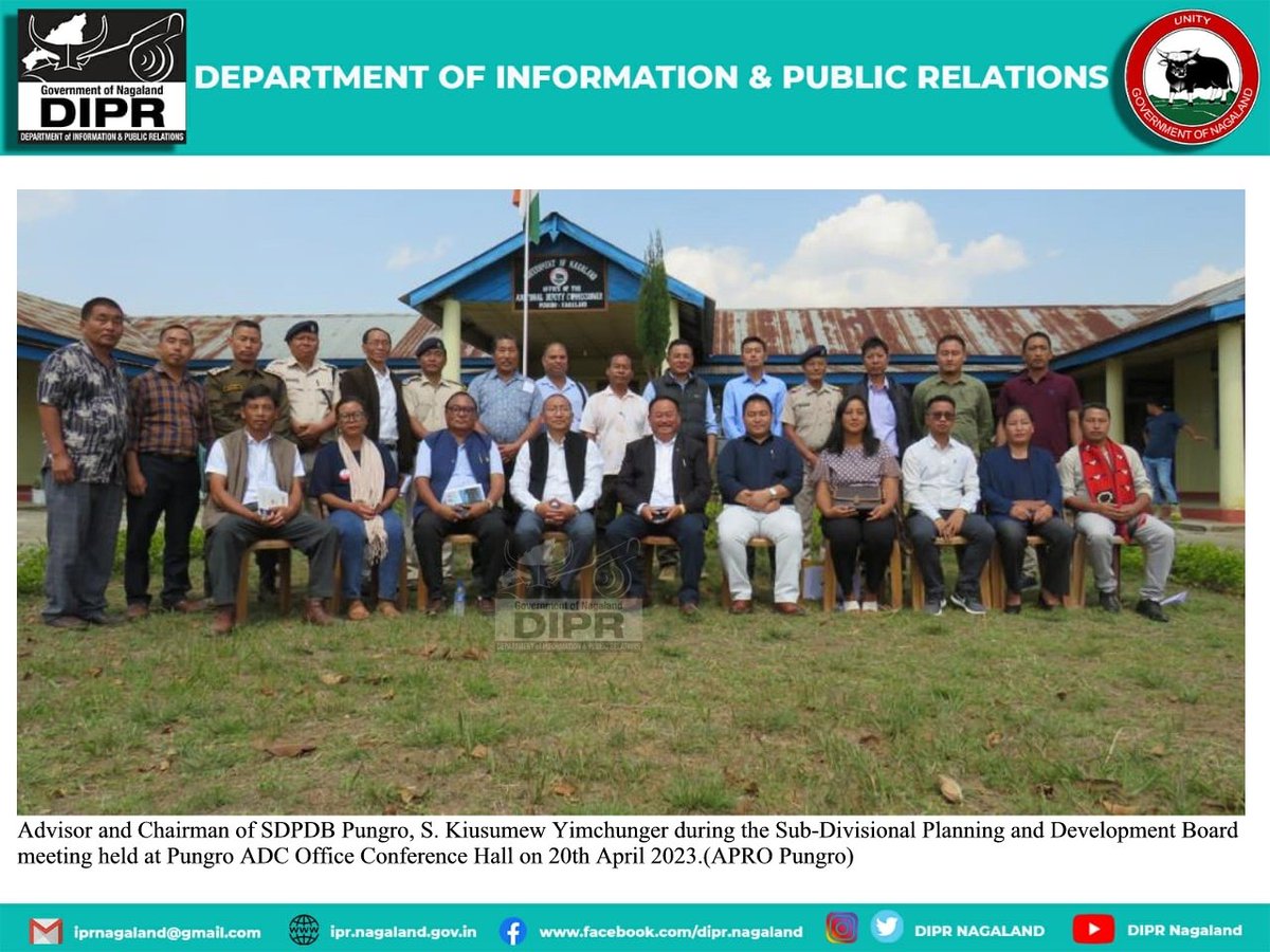 DIPR Nagaland on Twitter "The monthly SubDivisional Planning and