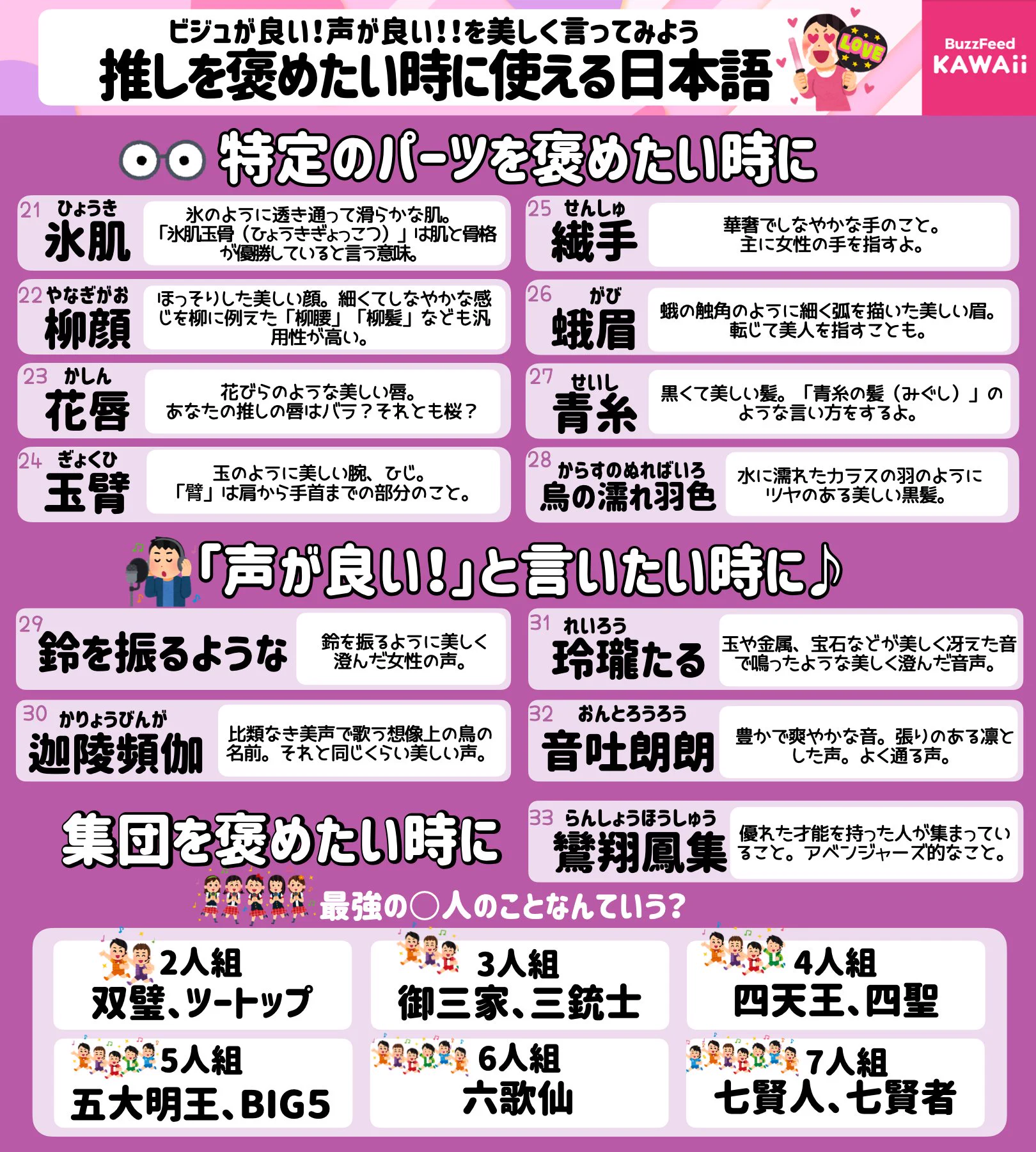 覚えておきたいと思うような言葉ばかり！推しを褒めたい、そんなときに使える日本語のまとめ！