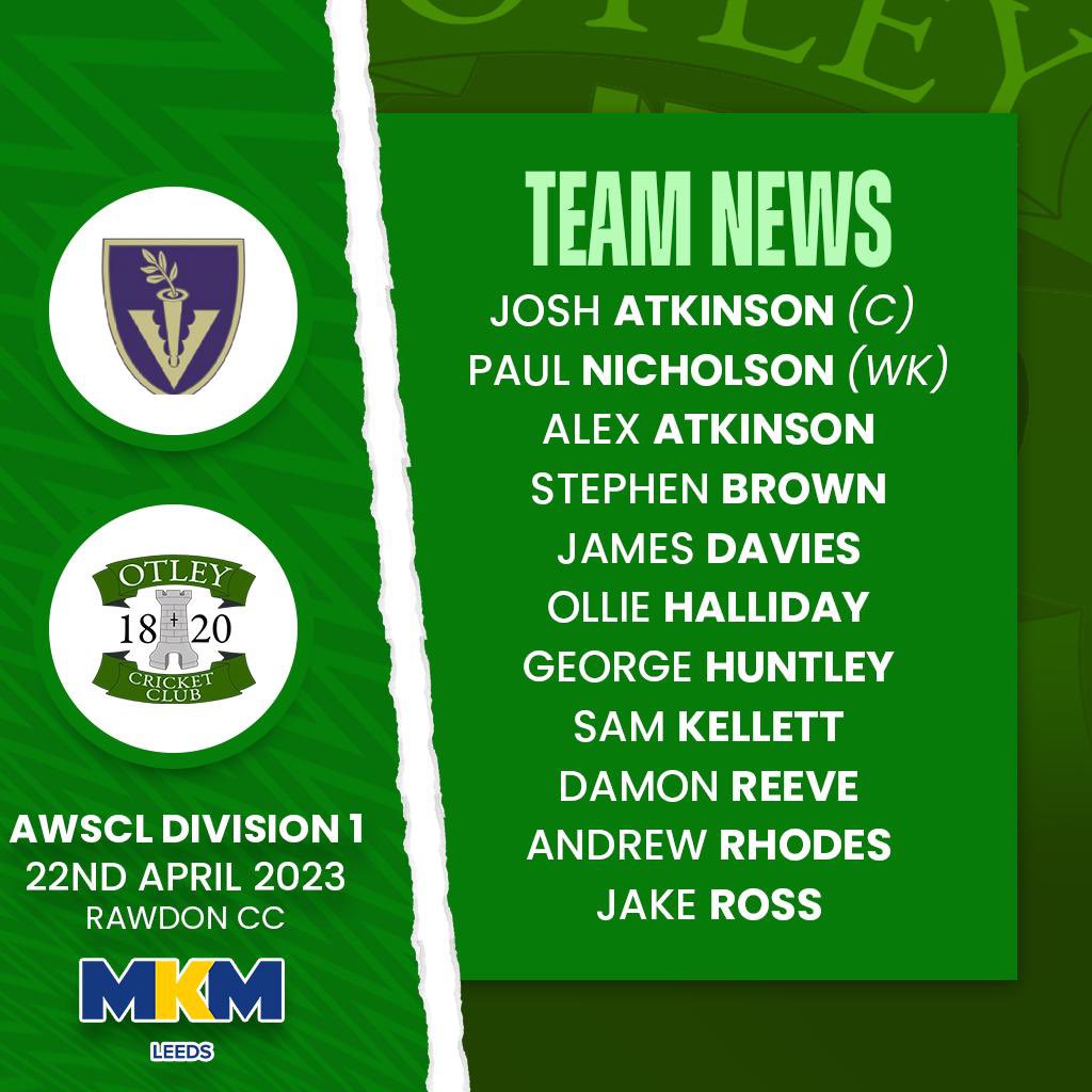 otley_cc's tweet photo. π° | TEAM NEWS
1st XI travel to Rawdon and then to Beckwithshaw on Sunday for the Heavy Woollen Cup.
2nd XI welcome Hall Park & 3rd XI travel to Collingham on Sunday.
Live Stream - https://t.co/F2Z2IfA48e
#otleycc #awscl #Cricket #teamnews #villagecricket #frogbox https://t.co/CSKOgvtaEZ