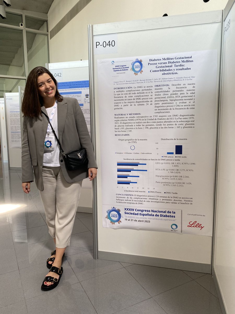 El diagnóstico precoz (<24s) de DMG incrementa las comorbilidades obstétricas y neonatales tempranas, de forma significativa en comparación a las mujeres diagnosticadas por encima de la semana 24 #SED2023 #diabetesgestacional