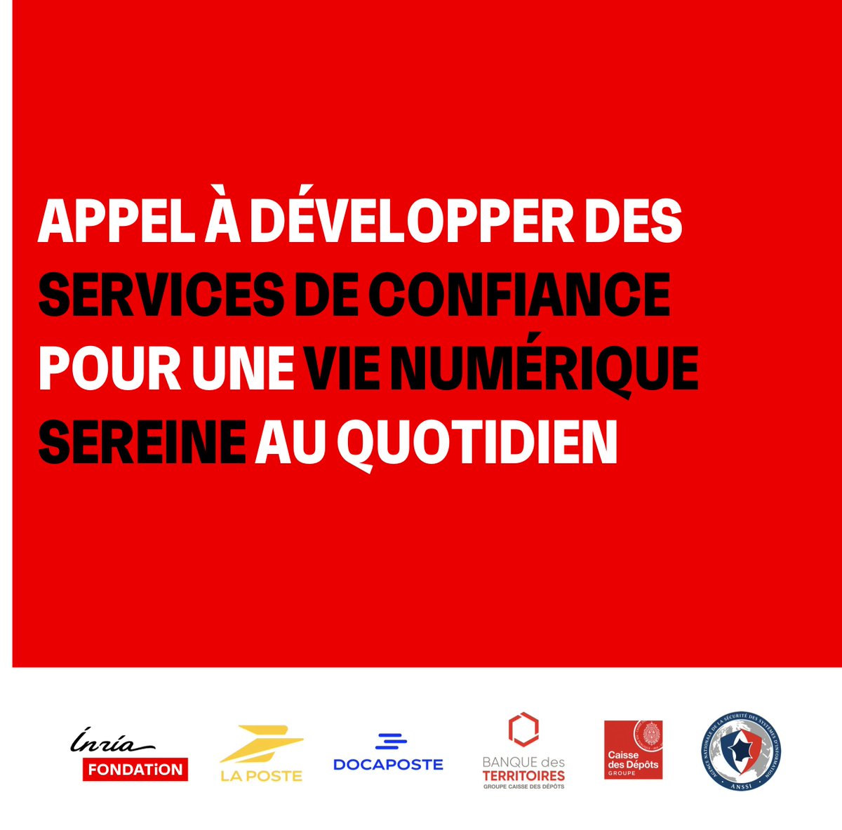 #ConfianceNumériqueDuQuotidien | Ensemble, défendons une société numérique sereine et de confiance grâce à des services éthiques et responsables.

📰Une tribune <a href="/inria_fondation/">Fondation Inria</a> @docapost <a href="/GroupeLaPoste/">La Poste Groupe</a> <a href="/ANSSI_FR/">ANSSI</a>  <a href="/caissedesdepots/">Caisse des Dépôts</a> à lire dans <a href="/LaTribune/">La Tribune</a>

👉latribune.fr/opinions/tribu…