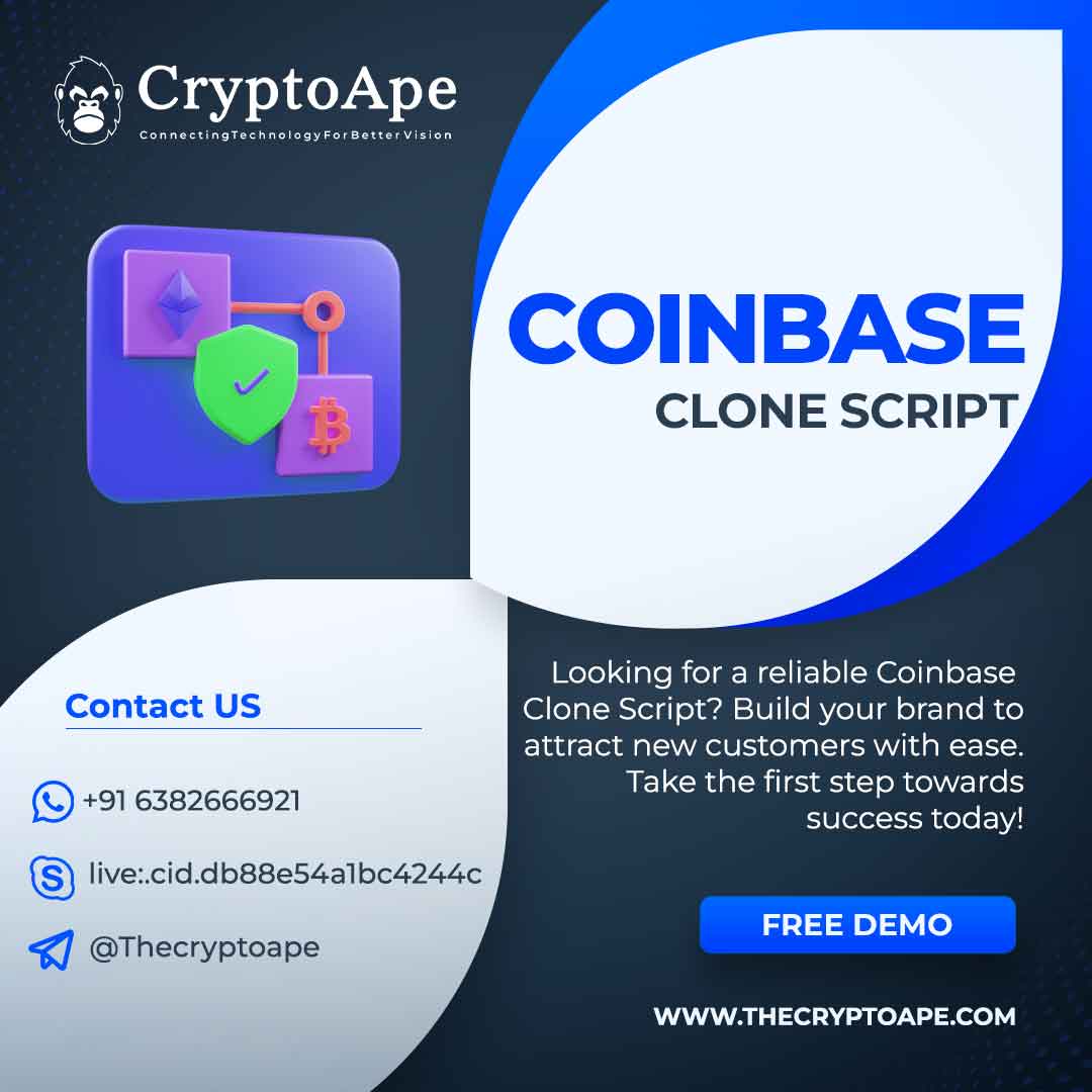 ThecryptoapeO's tweet image. #CoinbaseCloneScript, the Ready-Made Software solution to start a #CryptoExchange like #coinbase and to Become a Top Millionaire in your Country within a short span of time. &amp;gt;&amp;gt; bit.ly/3tVvRWU #CryptoInvestor #Cryptocurency #Crypto #Bitcoin📷📷#FTX #BinanceSmartChain #ETH
